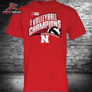 Nebraska Huskers 2025 Big 10 Women’s Volleyball Regular Season Champions Locker Room Unisex T-Shirt