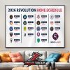 New England Revolution FC Release Official Schedule MLS 2026 Season Home Decor Poster Canvas