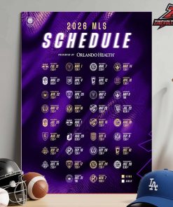 Orlando City FC Release Official Schedule MLS 2026 Season Home Decor Poster Canvas