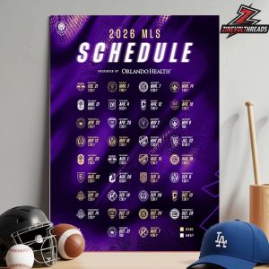 Orlando City FC Release Official Schedule MLS 2026 Season Home Decor Poster Canvas