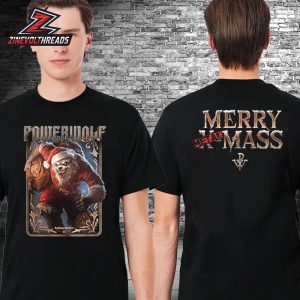 Powerwolf Metal Merry X Mass Tee Chirstmas Holiday 2025 Two Sided Unisex T-Shirt