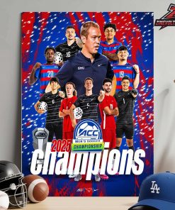 SMU Mustangs Is The 2025 ACC Men’s Soccer Champions NCAA Soccer Division I Home Decor Poster Canvas