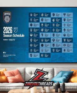 San Diego FC Release Official Schedule MLS 2026 Season Home Decor Poster Canvas