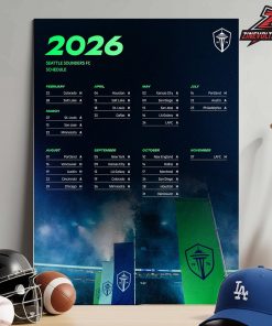Seattle Sounders FC Release Official Schedule MLS 2026 Season Home Decor Poster Canvas