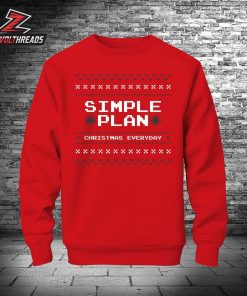 Simple Plan Christmas Everyday Xmas Ugly Red Sweater