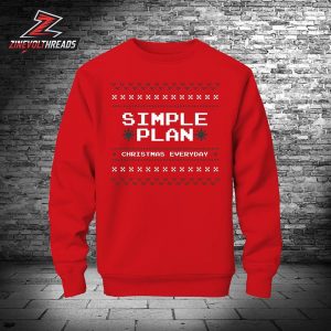 Simple Plan Christmas Everyday Xmas Ugly Red Sweater
