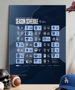 Sporting Kansas City FC Release Official Schedule MLS 2026 Season Home Decor Poster Canvas