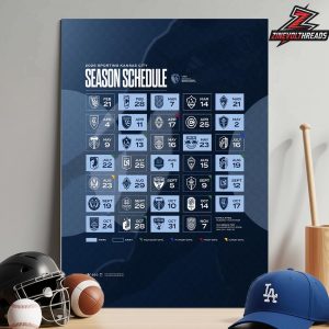 Sporting Kansas City FC Release Official Schedule MLS 2026 Season Home Decor Poster Canvas
