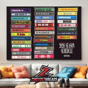 St. Louis CITY SC Release Official Schedule MLS 2026 Season Home Decor Poster Canvas