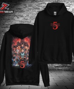 Stranger Things Hoodie Season 5 Art By Kyle Lambert Two Sided Unisex T-Shirt