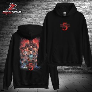 Stranger Things Hoodie Season 5 Art By Kyle Lambert Two Sided Unisex T-Shirt