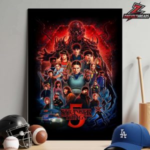 Stranger Things Poster Season 5 Art By Kyle Lambert Home Decor Poster Canvas