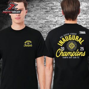 Tampa Bay Sun FC 2025 USL Super League Champion Two Sided Unisex T-Shirt