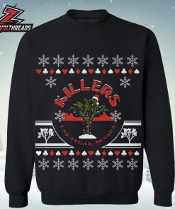 The Killers Holiday Tree Crewneck Sweater Las Vegas Nevada Holiday Merch Ugly Sweater