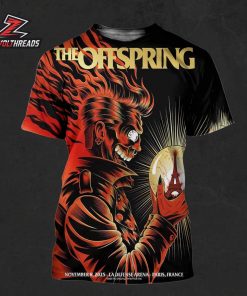 The Offspring Supercharged Tour 2025 Poster At La Defense Arena Paris France On November 8th 2025 All Over Print Shirt