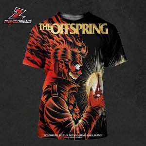 The Offspring Supercharged Tour 2025 Poster At La Defense Arena Paris France On November 8th 2025 All Over Print Shirt