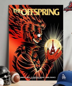 The Offspring Supercharged Tour 2025 Poster At La Defense Arena Paris France On November 8th 2025 Home Decor Poster Canvas