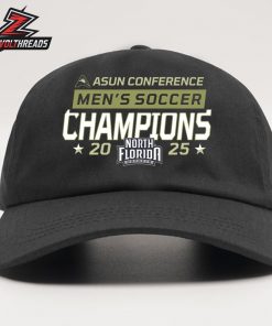 UNF Ospreys Adidas Pre-Game Tee 2025 ASUN Champions NCAA Men’s Soccer Snapback Classic Hat Cap