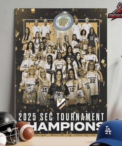 Vanderbilt Commodores Are 2025 SEC Tournament Champions NCAA 2025 Women’s Soccer Home Decor Poster Canvas
