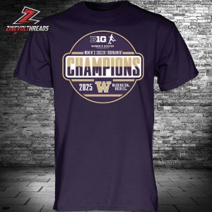 Washington Huskies 2025 Big Ten Women’s Soccer Tournament Champions Locker Room Classic T-Shirt