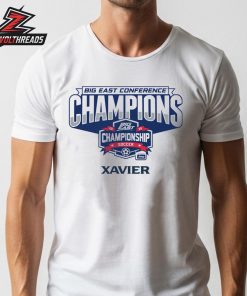 Xavier Musketeers 2025 Big East Women’s Soccer Tournament Champions Locker Room Classic T-Shirt