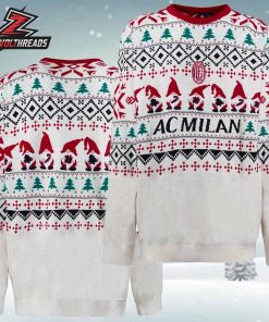 AC Milan White Christmas Jumper Holiday Gift Xmas Ugly Sweater