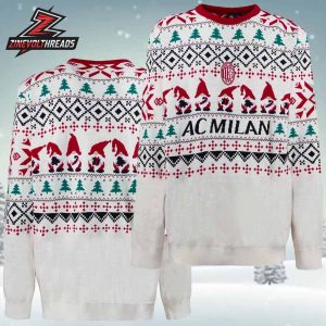 AC Milan White Christmas Jumper Holiday Gift Xmas Ugly Sweater