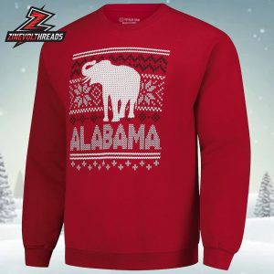 Alabama Crimson Tide Holiday Fleece Sweatshirt Christmas Ugly Sweater