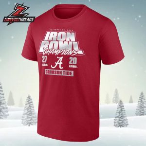 Alabama Crimson Tide Vs Auburn Tigers 2025 Iron Bowl Champions Score Unisex T-Shirt