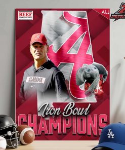 Alabama Crimson Tide Win The 2025 Iron Bowl Champions At Jordan Hare Stadium Home Decor Poster Canvas