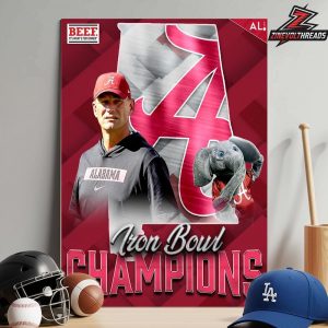 Alabama Crimson Tide Win The 2025 Iron Bowl Champions At Jordan Hare Stadium Home Decor Poster Canvas