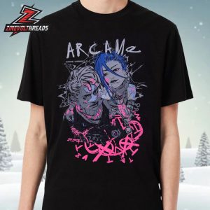 Arcane League Of Legends Jinx and Ekko Tee Riot Games Merch Unisex T-Shirt