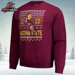 Arizona State Sun Devils Holiday Fleece Sweatshirt Christmas Ugly Sweater