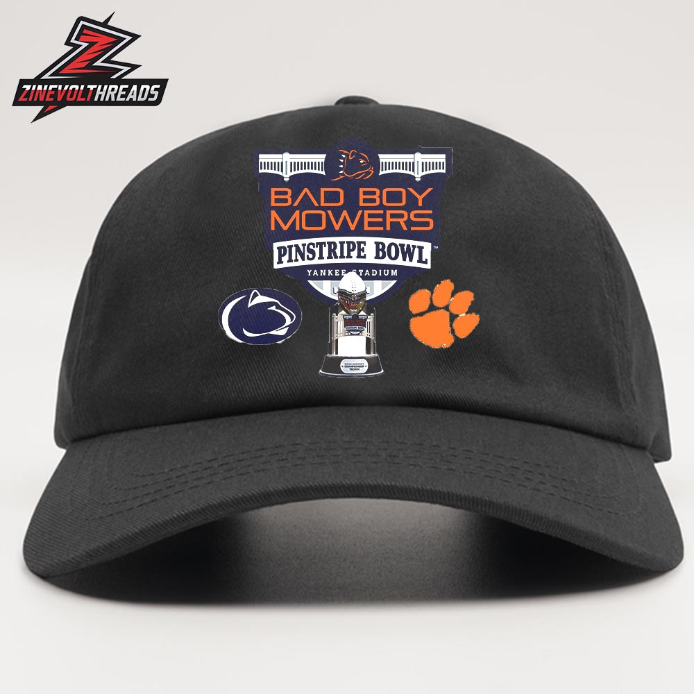 Bad Boy Mowers Pinstripe Bowl Penn State Nittany Lions Versus Clemson Tigers Bowl Season College Football 2025-2026 Snapback Classic Hat Cap Bad Boy Mowers Pinstripe Bowl Penn State Nittany Lions Versus Clemson Tigers Bowl Season College Football 2025-2026 Snapback Classic Hat Cap