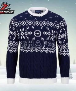Brighton & Hove Albion Holiday BHAFC Patterned Christmas Jumper Ugly Sweater