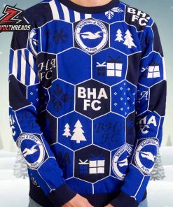 Brighton & Hove Albion Holiday BHAFC Scramble Christmas Jumper Ugly Sweater
