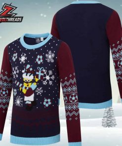 Burnley FC Junior Mascot Xmas Jumper Christmas Holiday Ugly Sweater