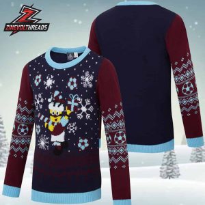 Burnley FC Junior Mascot Xmas Jumper Christmas Holiday Ugly Sweater