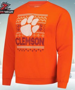 Clemson Tigers Holiday Fleece Sweatshirt Christmas Ugly Sweater