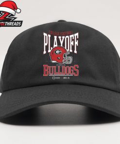College Football Playoff 2025-26 Georgia Bulldogs Playoff Bound Logo Helmet Snapback Classic Hat Cap