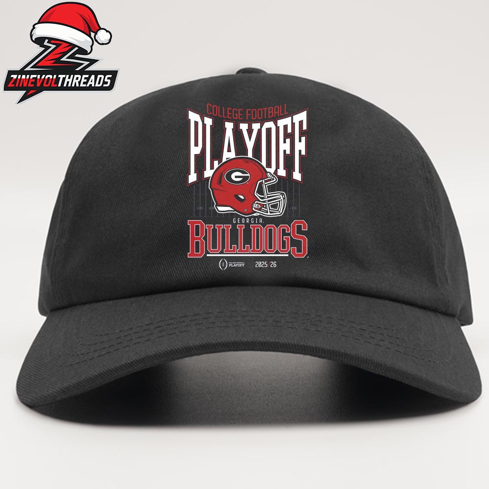 College Football Playoff 2025-26 Georgia Bulldogs Playoff Bound Logo Helmet Snapback Classic Hat Cap College Football Playoff 2025-26 Georgia Bulldogs Playoff Bound Logo Helmet Snapback Classic Hat Cap