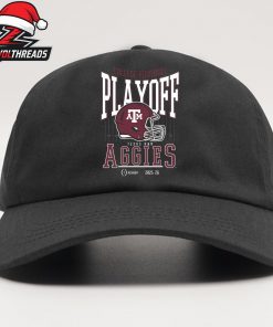 College Football Playoff 2025-26 Texas A&M Aggies Playoff Bound Logo Helmet Snapback Classic Hat Cap