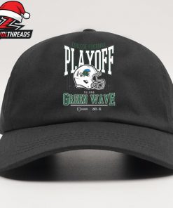 College Football Playoff 2025-26 Tulane Green Wave Playoff Bound Logo Helmet Snapback Classic Hat Cap