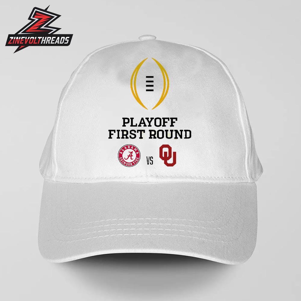 College Football Playoff Season 2025-2026 First Round Alabama Crimson Tide Versus Oklahoma Sooners Snapback Classic Hat Cap College Football Playoff Season 2025-2026 First Round Alabama Crimson Tide Versus Oklahoma Sooners Snapback Classic Hat Cap