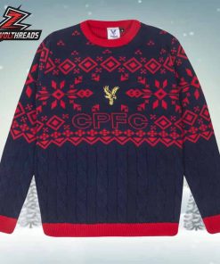Crystal Palace FC CPFC Fair Isle Christmas Jumper Holiday Ugly Sweater