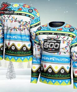 Daytona International Nascar Speedway White 2026 Daytona 500 Holiday Ugly Sweater
