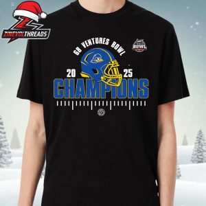 Delaware Fighting Blue Hens NCAA Football 2025 68 Ventures Bowl Champions Unisex T-Shirt