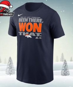 Denver Broncos Nike 2025 AFC West Division Champions Locker Room Trophy Collection Unisex T-Shirt