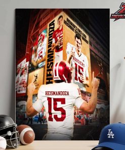Fernando Mendoza Becomes Indiana Hoosiers First-Ever Heisman Trophy Winner Home Decor Poster Canvas