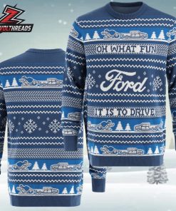 Ford Merchandise Holiday Oh What Fun it is Ugly Sweater Gift For Chirstmas